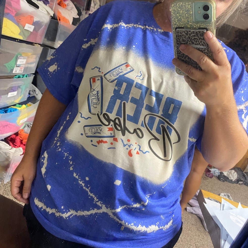 Beer babe bleached T-shirt